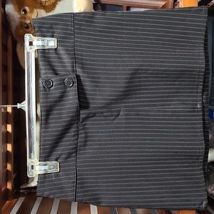 Mini Skirt Juniors Sz 3 Rave Stretch - Black with Pin Stripes